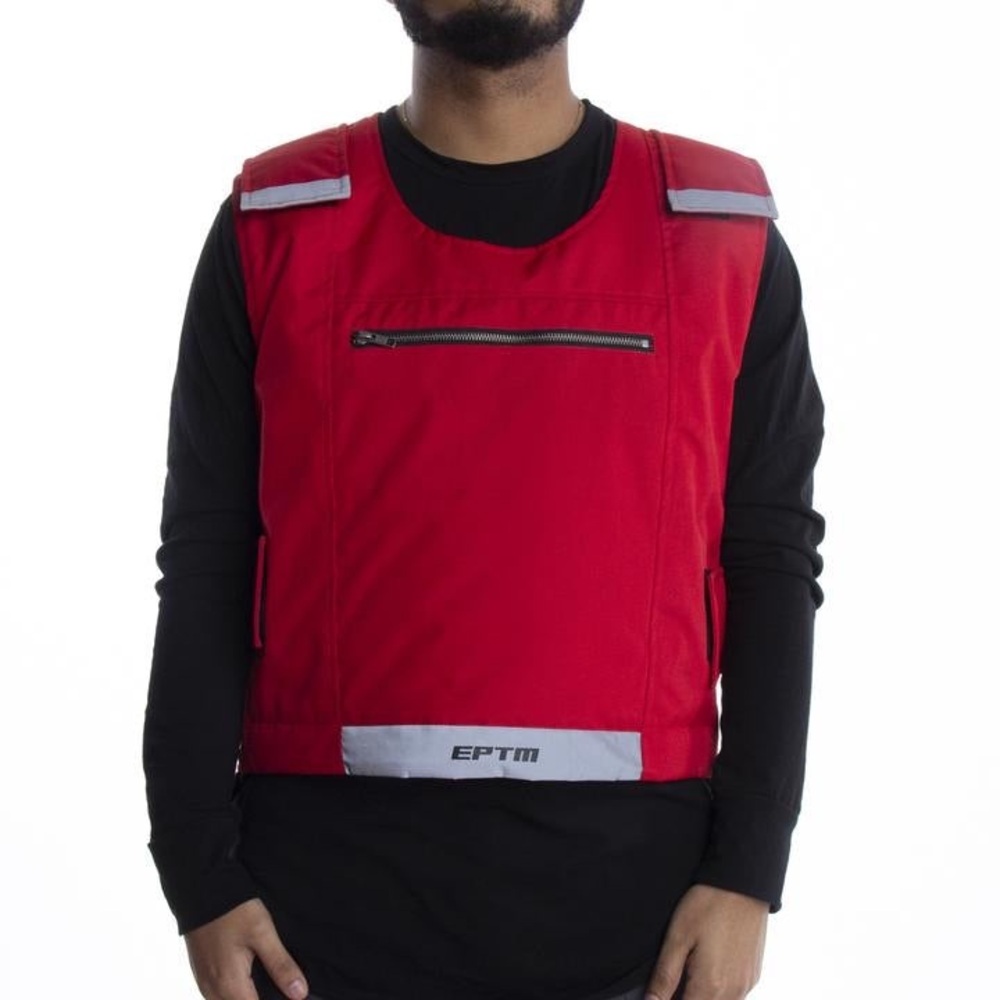 EPTM The Perfect Example Reflective Flow Urban Dance Hiphop Rapper Red Vest Mens